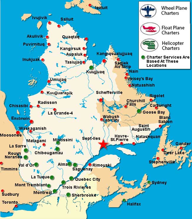 SeptIles Charter Flights 3 Competitive Quotes